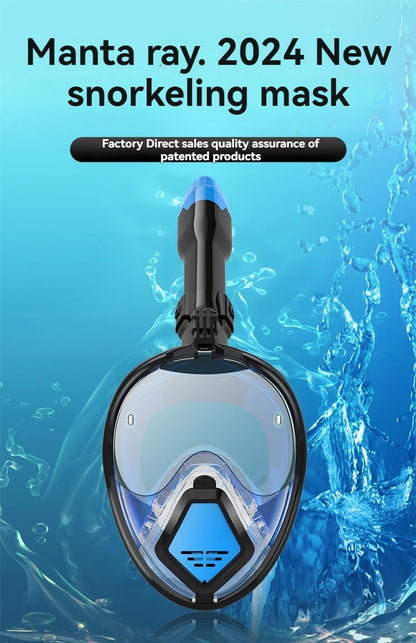 10 Generation diving mask Underwater Snorkeling Full Face Swimming Mask Diving Respirator Masks Breathing for Kids Adult