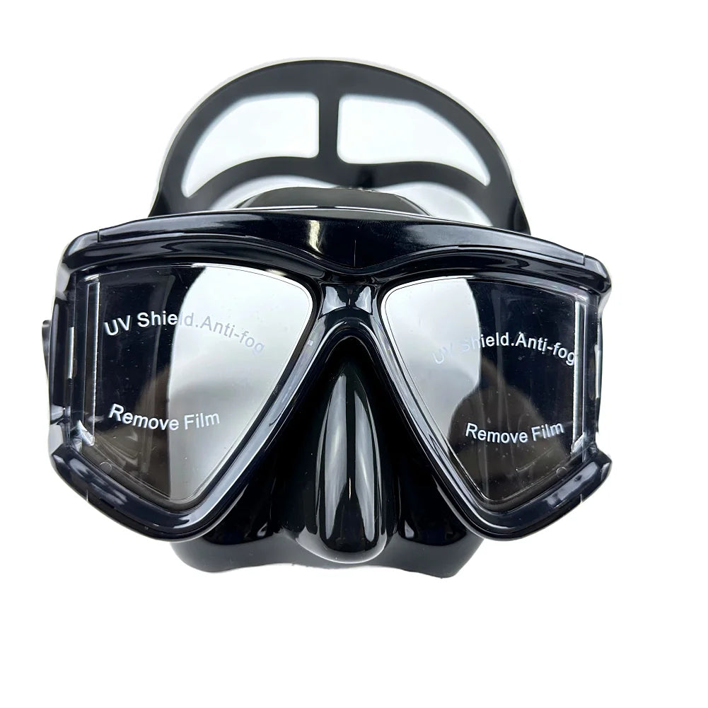 New adult silicone diving glasses professional snorkeling HD swimming tempered glass large frame mask