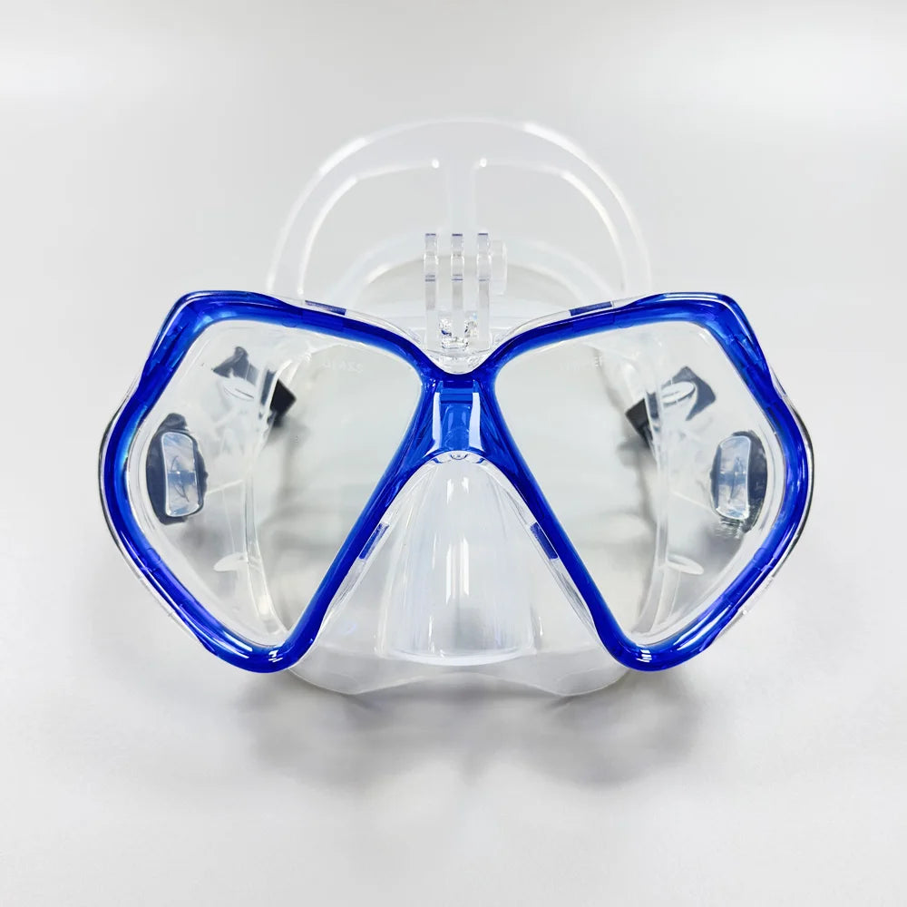 Diving Mask Swimming Goggles For GoPro Underwater Sports Camera Tempered Glass Professional Scuba Dry Snorkel Tube Adults Youth