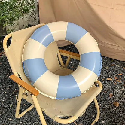 Kids Swimming Ring, PVC Inflatable Float - Striped Design for Boys & Girls, Pool & Beach Floating Donut, Summer Water Play