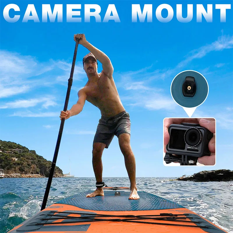 Inflatable Stand Up Paddle Board Includes Paddle, Dual Action Pump, Accessories, 33"*6" Wide Stable Design, Anti-Slip EVA Deck