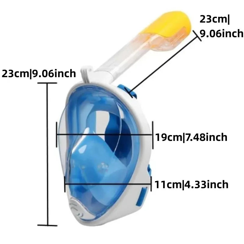 10 Generation diving mask Underwater Snorkeling Full Face Swimming Mask Diving Respirator Masks Breathing for Kids Adult