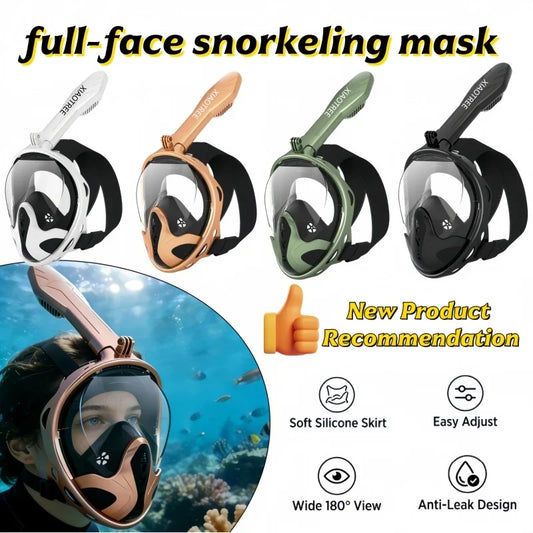 Professional Snorkeling Diving Mask Underwater Scuba Full Face Snorkel Mask Anti Fog Goggles for Kids Adult Swimming Equipment