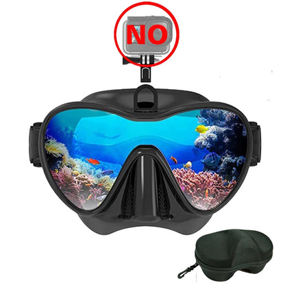 Large Frame Snorkeling Set, Anti Fog, HD Panoramic View, Aqua, Diving Goggles Adult, Underwater, Snorkel Mask With Go-Pro Mount