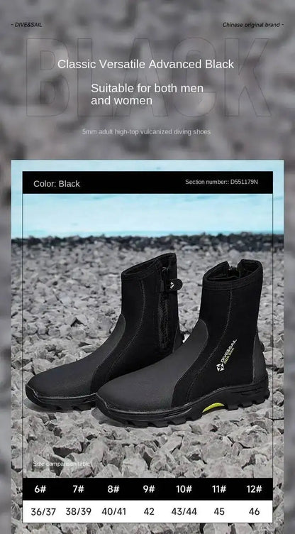 5MM Neoprene Dive Boots Surf Scuba Diving Swimming Shoes Windsurf Underwater Fishing Kitesurf Equipment Beach Shoes Snorkeling