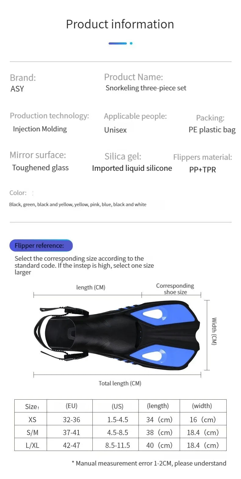 Snorkel Fins Swim Flippers Short Diving Frog Shoes Duck Webs Adjustable Silicone Travel Size Open Heel Adult Men Women Youth Kid