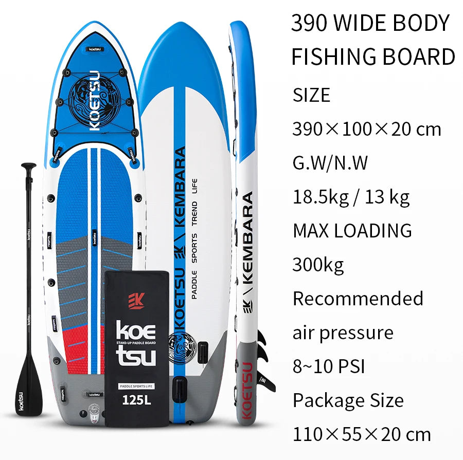 koetsu Wide Body Inflatable Stand Up Paddle Board SUP Board 3 to 5 people Padding Water Parents and Children PVC Wakeboard