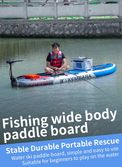 koetsu Wide Body Inflatable Stand Up Paddle Board SUP Board 3 to 5 people Padding Water Parents and Children PVC Wakeboard