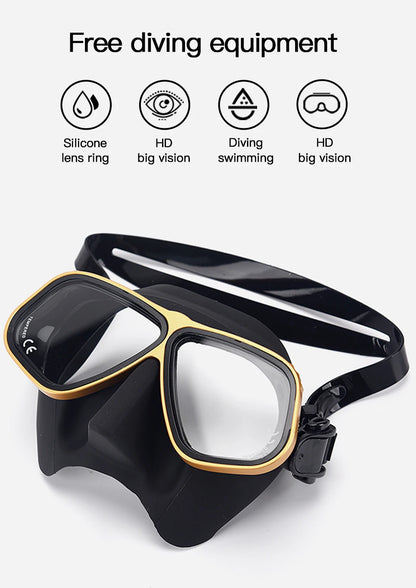 Similar Apollo's Free Diving Mask Aluminum Alloy Frame Mask Swimming Glasses 65cc Scuba diving Masks Snorkeling Wet Tube Set